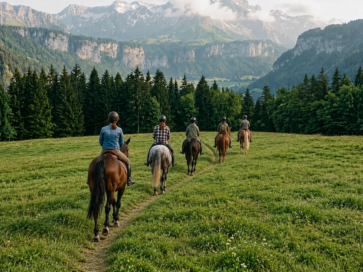 Balade à cheval en Haute-Savoie, autour de Contamine-sur-Arve